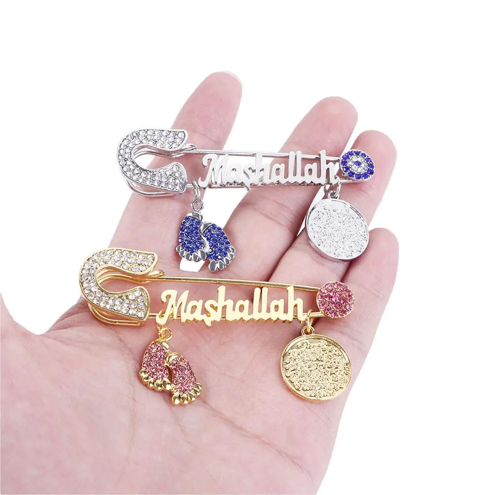 Minority Temperament Mashallah Simple Fashion Ayatul Kursi Fashion Jewelry Tassel Letter Badge Alloy Religious Style Brooch