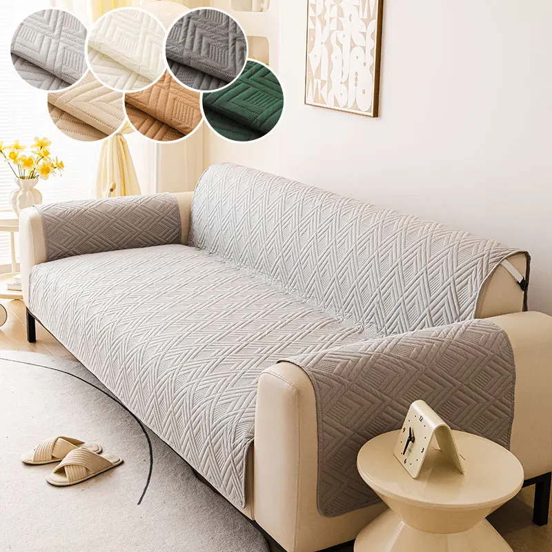 1PC-Cube integrated sofa cushion with a four season universal high-end feel, straight row one-piece anti slip sofa seat cushion