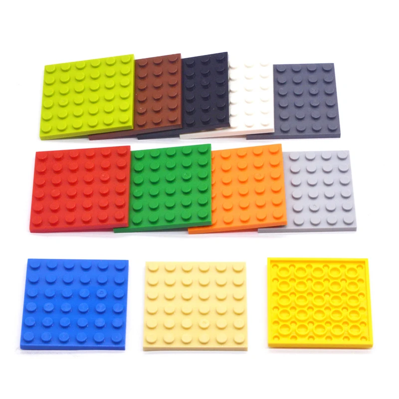 10pcs DIY Building Blocks Thin Figures Bricks 6x6 Dots 12Color Educational Creative Compatible With Brand Toys for Children 3958