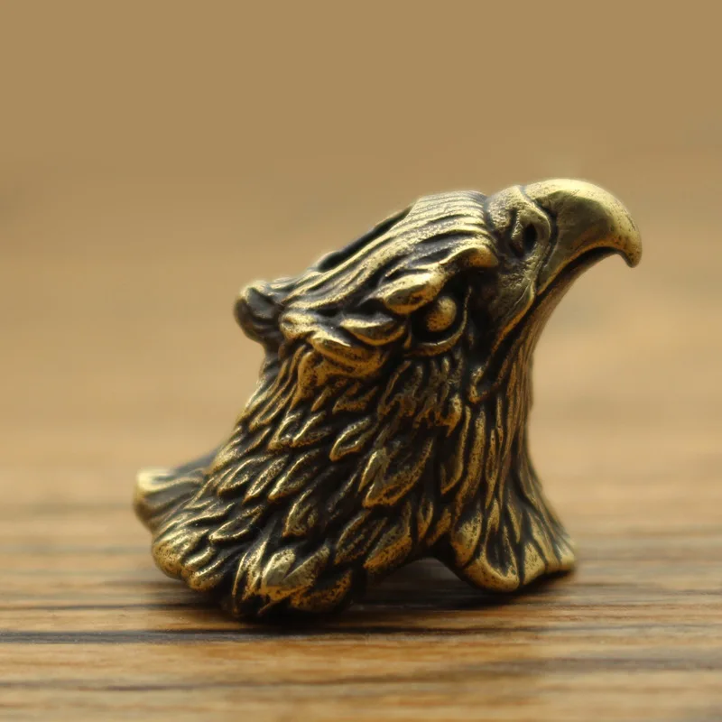 Brass New Eagle Head Decorative Figurines Creative Keychain Pendant Clothing Accessories Miniatures Eagle Head Metal Figurine