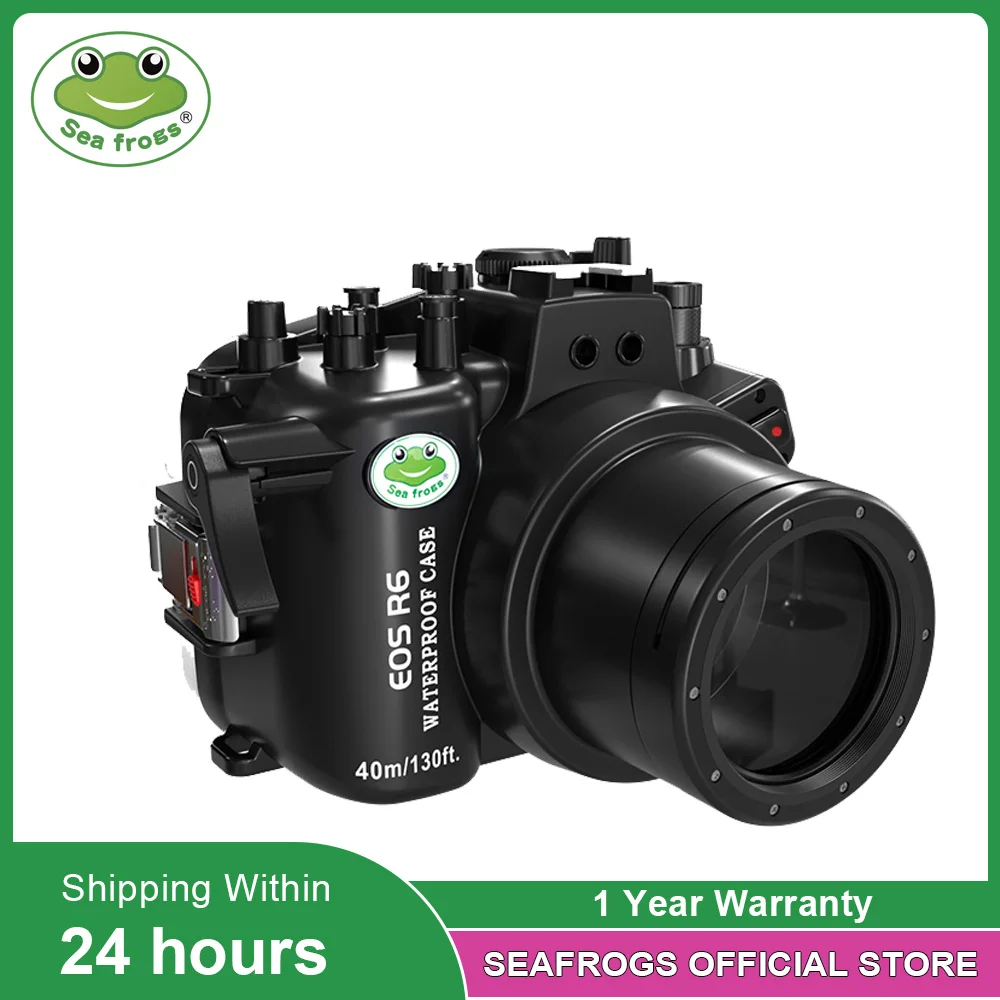 

Seafrogs Professional Waterproof Diving Housing For Canon EOS R6 With 16-35mm 60mm 24-105mm 100mm Lens