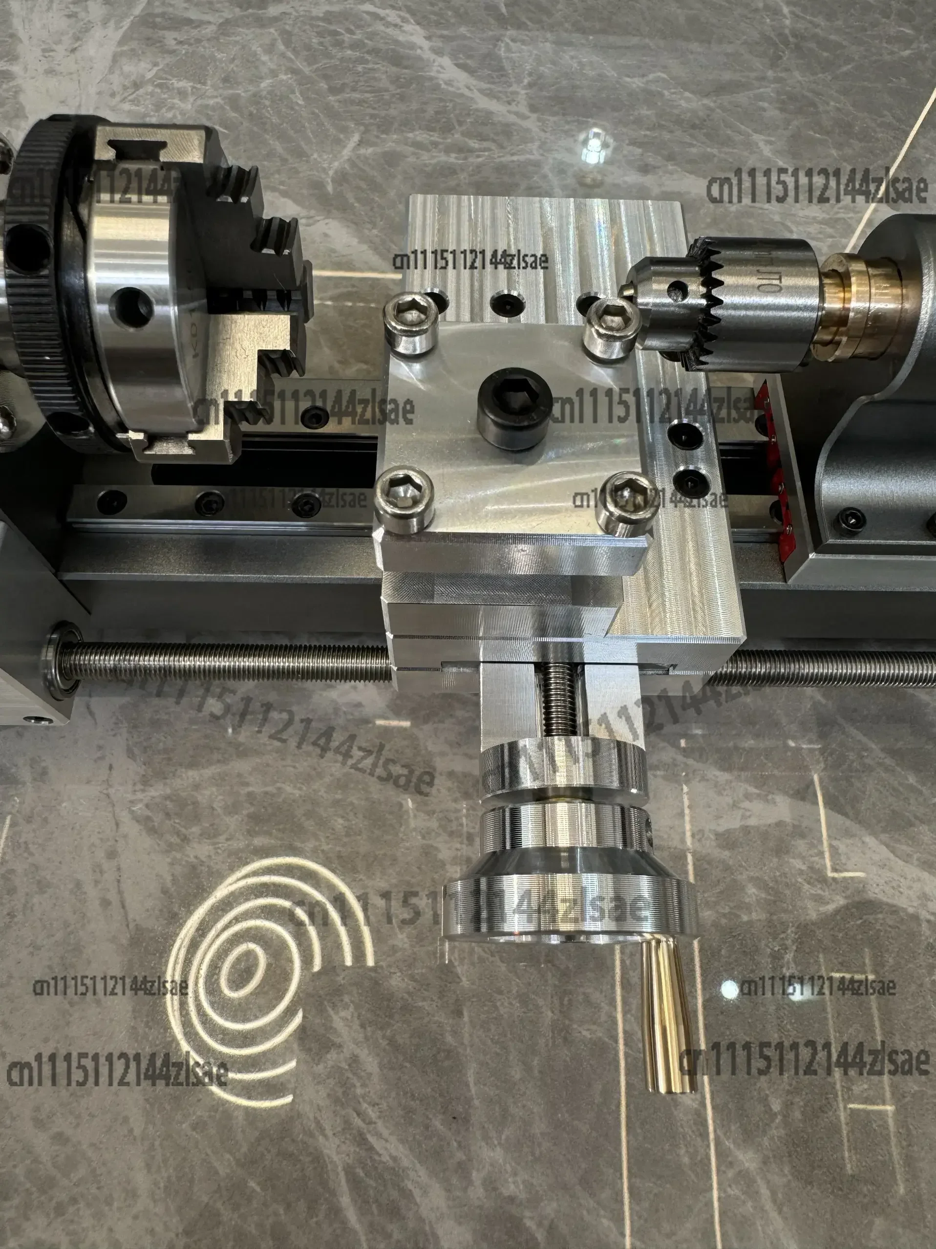 Mini DIY CNC Lathe Machine, 6kg Portable Desktop Metal Wood Turner with Adjustable Precision for Hobbyist & Gift