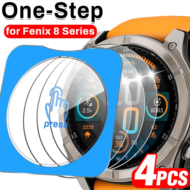 

Glass for Garmin Fenix 8 43mm/47mm/51mm AMOLED Solar Screen Protector with Auto-alignment Easy Installation Kit Tempered Glass
