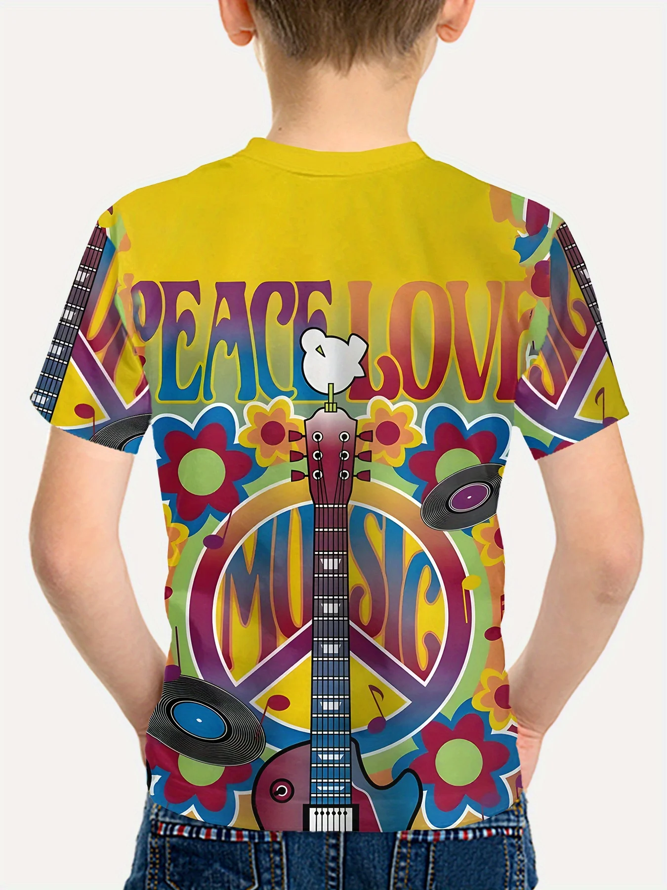 Dziecięca modna koszulka z nad – 3D Printing Guitar recenzja i cena