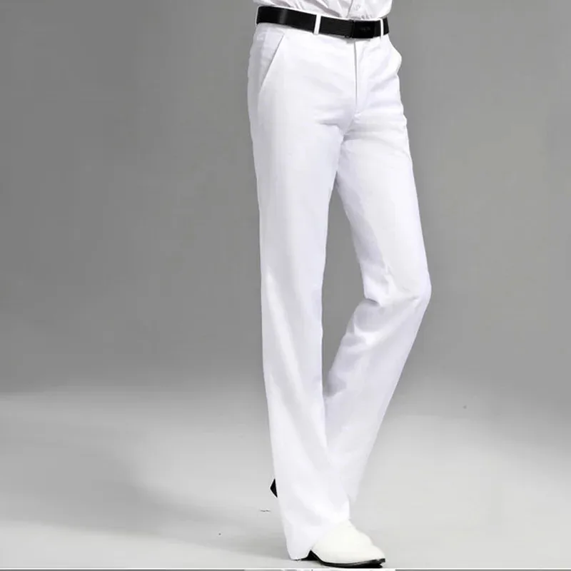 New Dance Trousers 2019 Men National Standard Modern Ballroom Dancing Pants Costumes Adult Latin Training Clothing Black White