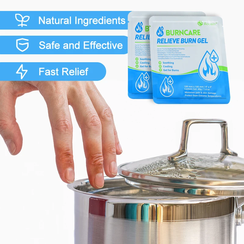 Burncare aliviar queimar gel vestir resfriamento calmante hidrogel ferida vestir eficaz água gel queimar molho queimar lesão