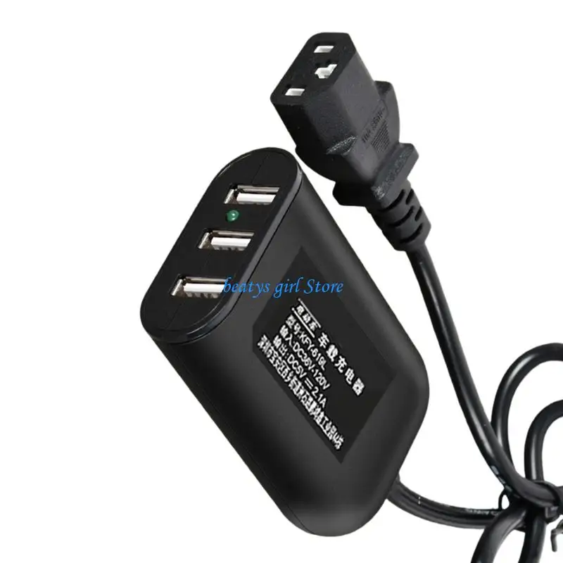 C7AB Intelligent 3Port USB Adapter For Electric Bike Overvoltage Protections