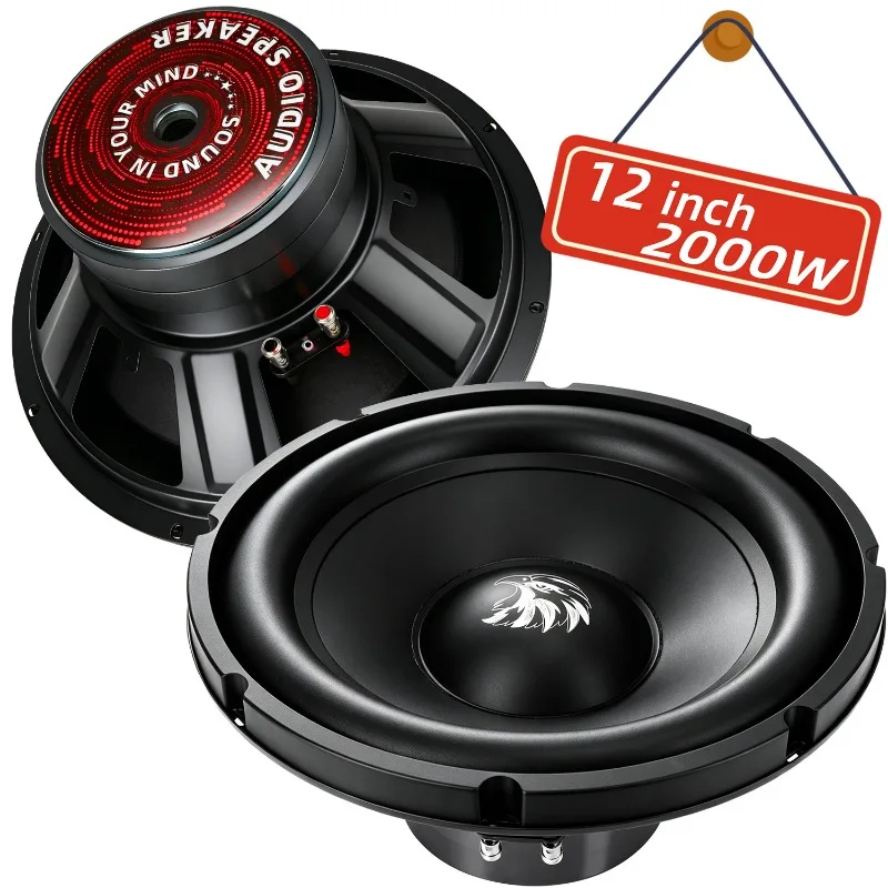 1pcs 12 Inch Car Speakers 2000W High Power HiFi Subwoofer High Sensitivity Stereo Mid Bass Multimedia Car Audio Home Theater