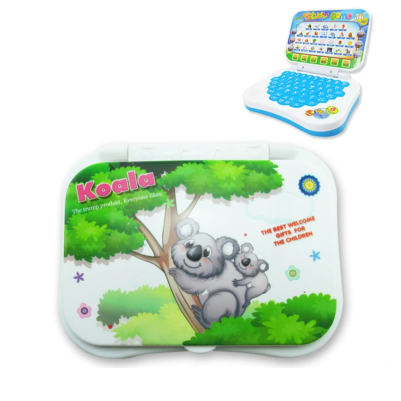 Cartoon Fold Pronunciation Learning Machine English Alphabet Language Computer Baby Tablet Educational Toys Children Gift