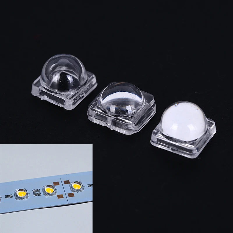 50pcs/set Mini LED Lens 30 60 Degree For 5050 SMD  LED PCB Convex Acrylic Lens With Holder Reflector Collimator