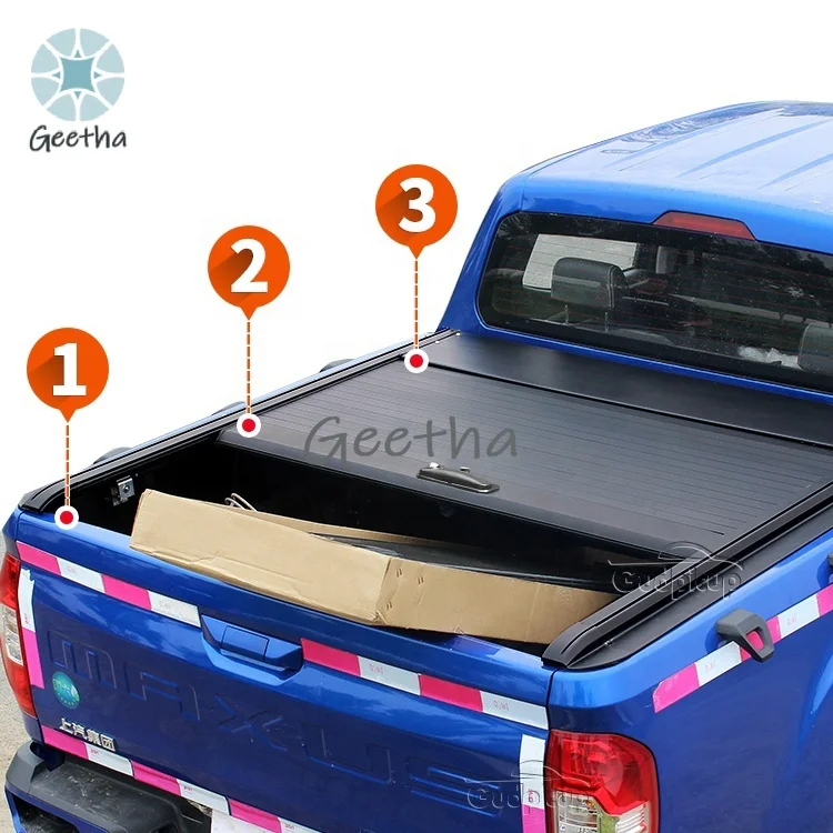 

For Factory Pickup Truck Accessories Retractable Truck Bed Barrel Covers Aluminum Tonneau Cover for Hilux Revo Vigo Ford Maveric