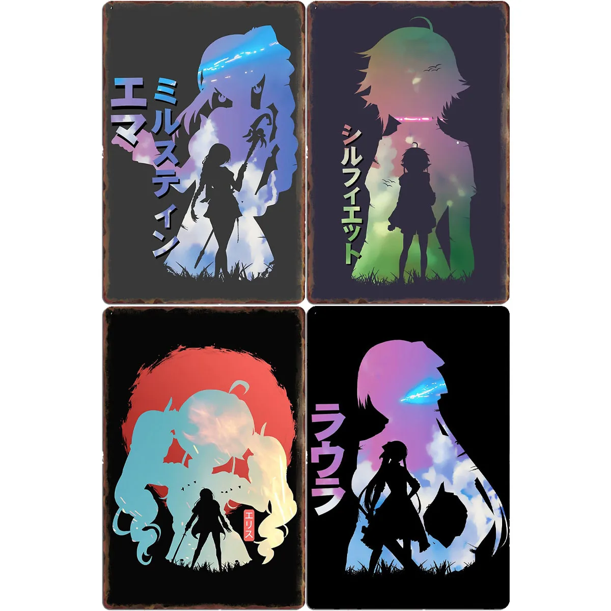 

Mushoku Tensei Fiery Ery Breyrat Eris Fix Poster Metal Poster Sign Club Custom Indoor Wall Tin Sign Room Decor Home Decor