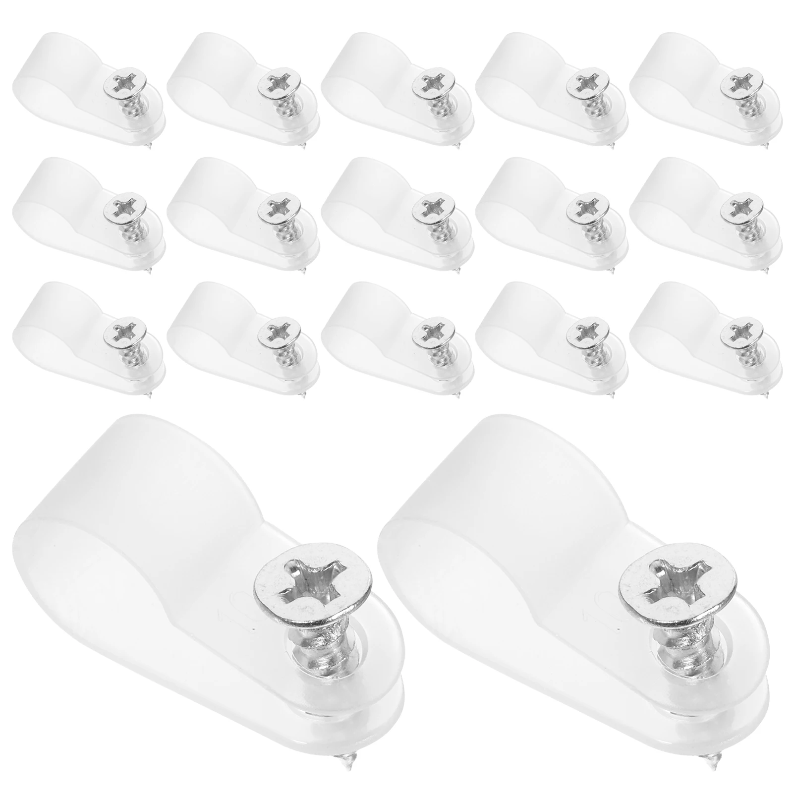 

200 pcs Wire Plastic Cable Wall Cord Clips for Wire Organizer Electrical Cord Management Clips Wall Mount Home Office Use