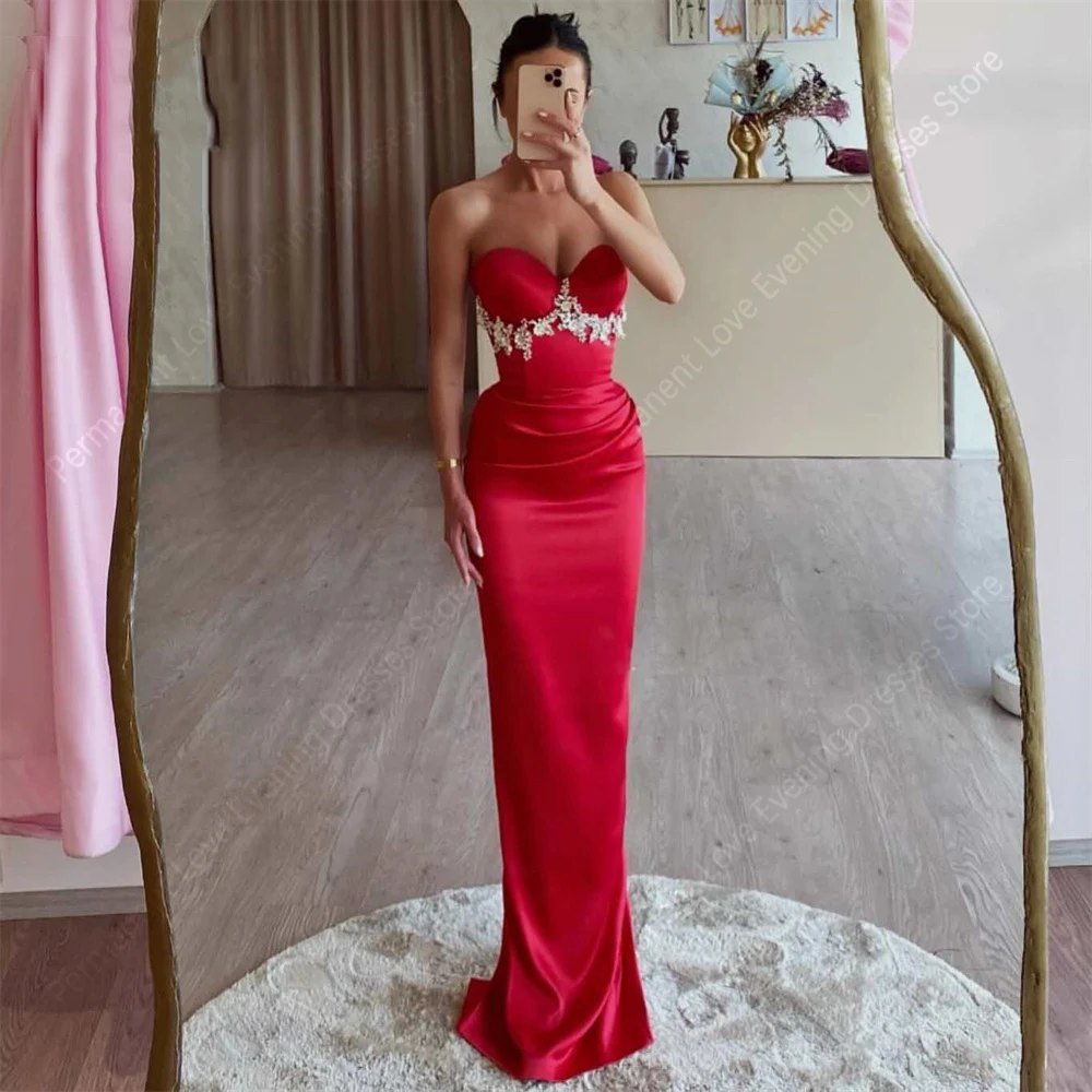 

Sweetheart Collar Women Mermaid Evening Dresses Sexy Sleeveless Prom Gowns Formal Occasion Princess Vestidos De Noche Customized