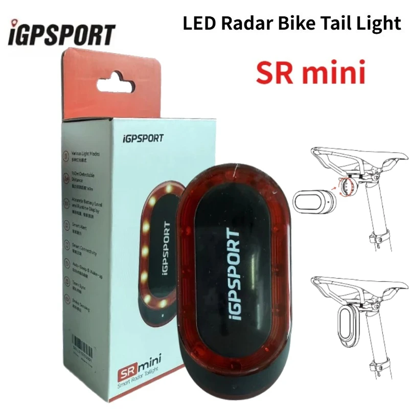 

Sr Mini Bike Taillight Usb Rechargeable 5 Led Modes Lightweight For Mountain Road Bicycles Accessory