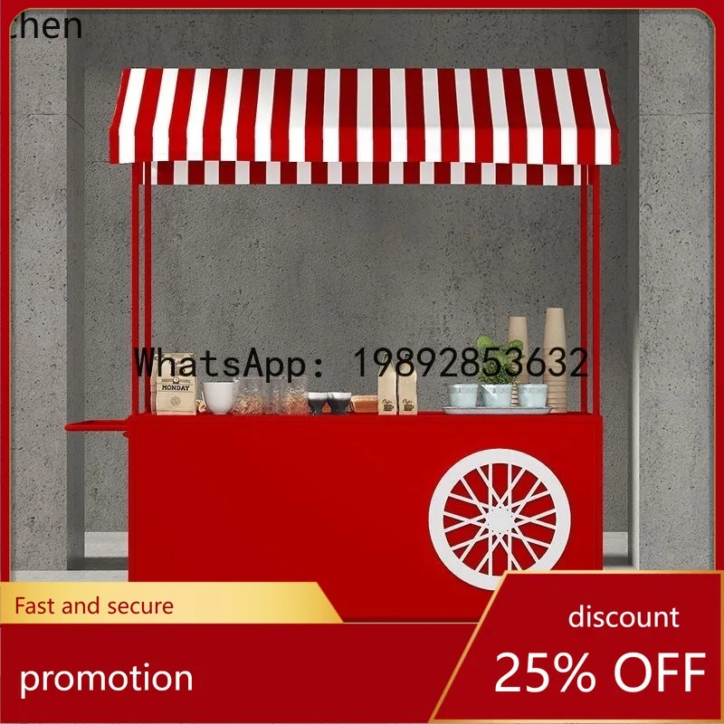 YFY  Iron Art Dining Cart Outdoor Mobile Snack Stall Cart Night Market Promotion Sales Truck