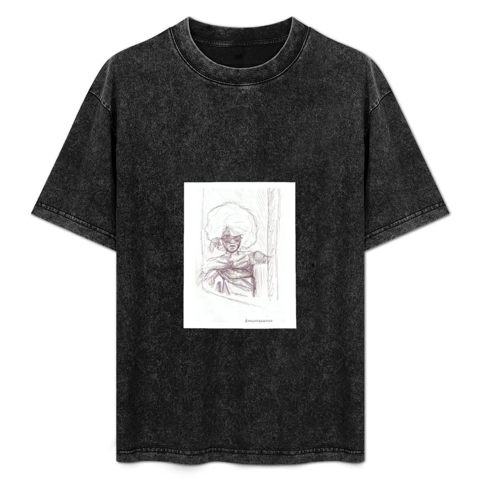 

SHE T-Shirt sweat blue archive anime t shirts quick drying oversized t shirt men