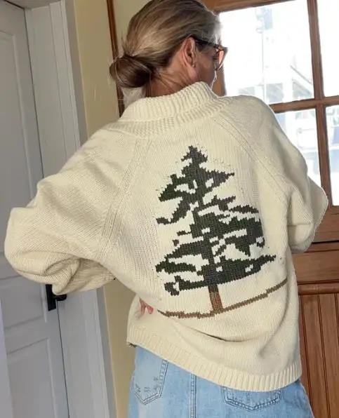 

Women s Shawl Collar Cardigan Long Sleeve V Neck Graphic Print Button Down Sweater Knit Tops