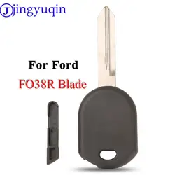 Jingyuqin Transponder Car Key Shell Case dla Ford C-Max F350 Escape Fiesta F150 Mustang z nieoszlifowanym ostrzem FO38R