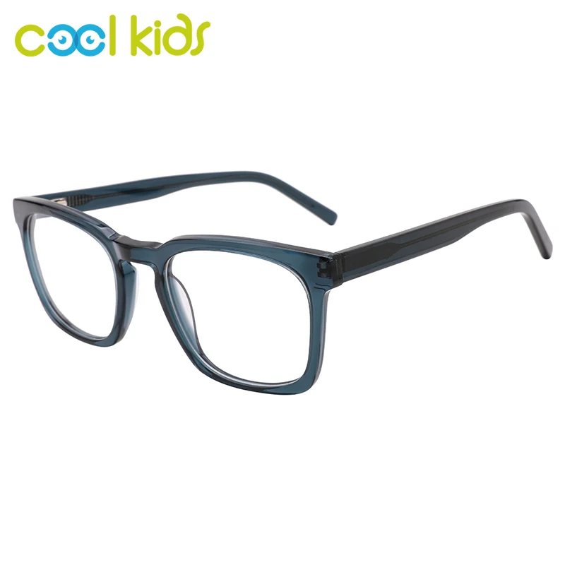 

COOLKIDS Eyewear Acetate Rectangle Thick Double Laminating Colors Frames Optical Prescription Glasses Wide Temples WD1455