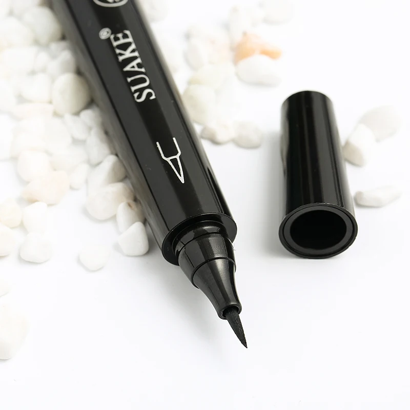 Schwarzer flüssiger Eyeliner Stift wasserdicht langlebig schnell trocknend glattes Make-up Schönheit matt Eyeliner Stempel Augen Bleistift Kosmetik