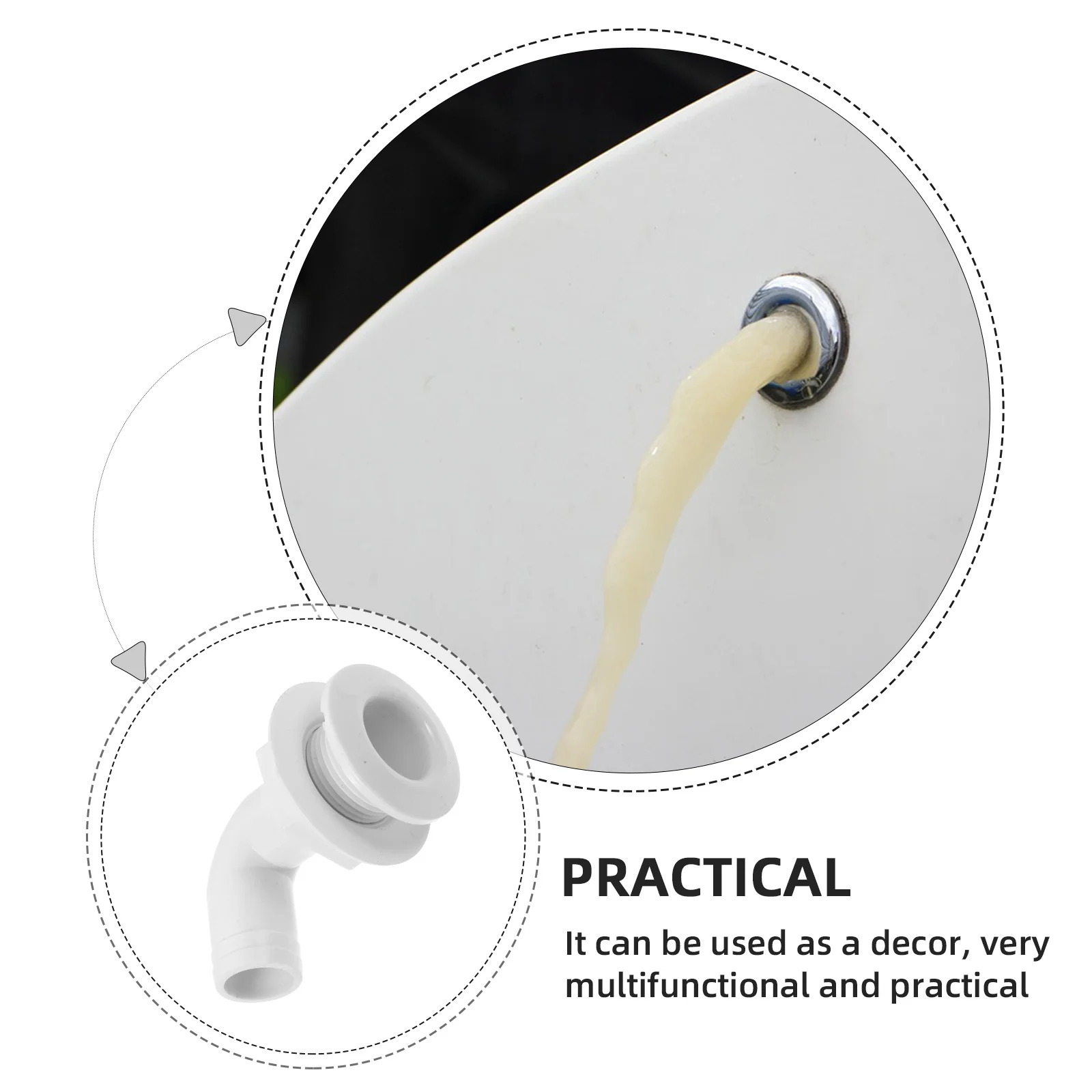 

Marine Rv Drain Outlet Yacht Sewage Draining Exit Speedboat 90 Degree Boat Rv Drain Fitting Thruhull Bilge Pump Connector