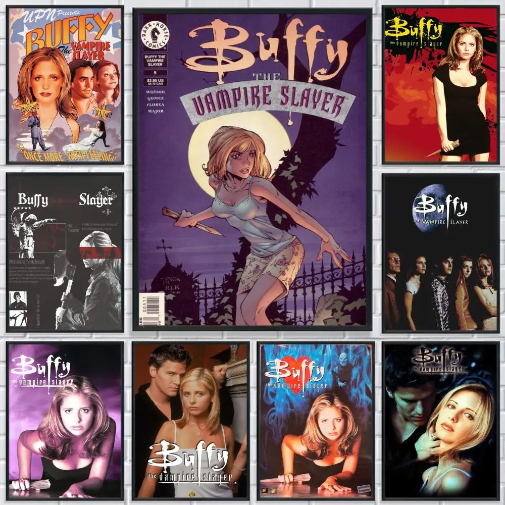 Póster de Buffy the Vampire Slayers, arte de pared autoadhesivo impermeable HD, decoración versátil para cualquier espacio | Idea de regalo perfecta