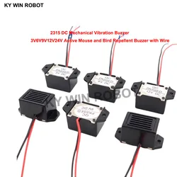 1PCS/LOTS 2315MM DC mechanical vibration buzzer 3V 6V 9V 12V active mouse and bird repellent buzzer with line IC Electronic comp