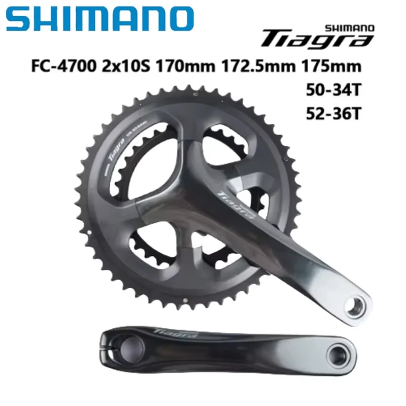 

Shimano Tiagra 4700 Crankset 10Speed 165mm/170mm/172.5mm/175mm 50-34T 52-36T Road Bike Bicycle Crank 2x10s Bicycle Chainwheel