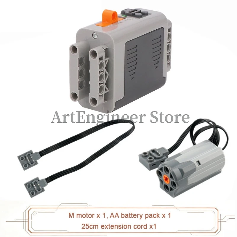 Verbessertes M/L/XL/Servo-Motor-Power-Functions-Set mit hohem Drehmoment, technische Bausteine, kompatibel mit Spielzeug der großen Marken