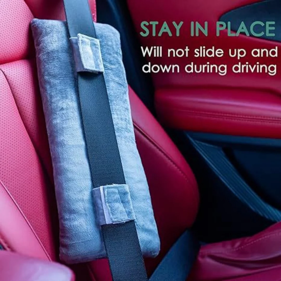 Soft Comfortable Car Seat Belt Shoulder Cover Anti-Strike Protection Pad Mastectomy Post-Care Pad for Interior Car Safety