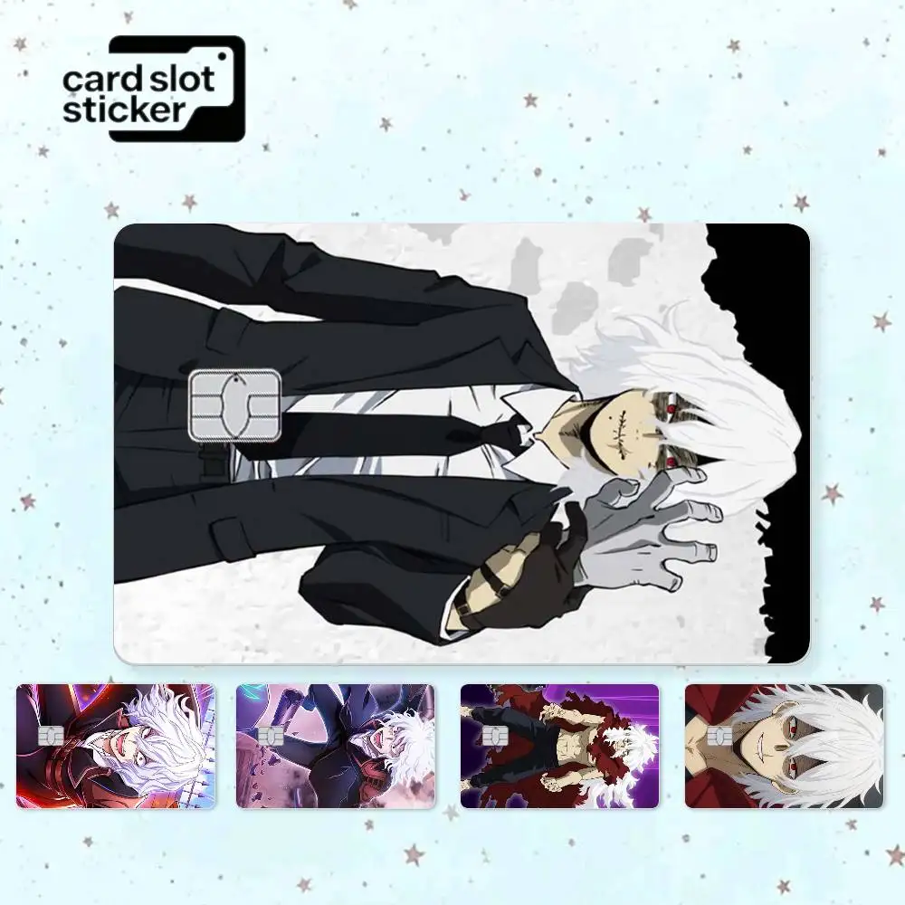 Cartoon Tomura Shigaraki  Credit Card HD Stickers Small Chip Waterproof Sticker Game Card Decal Gift