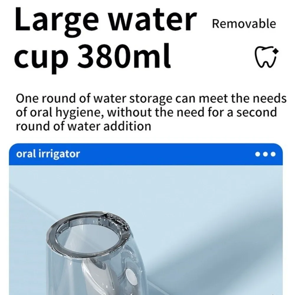 

Smart Electric Oral Irrigator Rechargeable Professional Electric Tooth Flusher with 4 Nozzles 3 Cleaning Modes Tooth Scaler