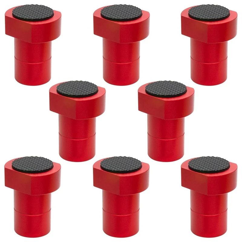 8-Pack Bench Dogs - Non-Slip Woodworking Bench Clamp Accessories 3/4 Inch (19Mm) Red Aluminum Alloy For Dog Hole Clamping