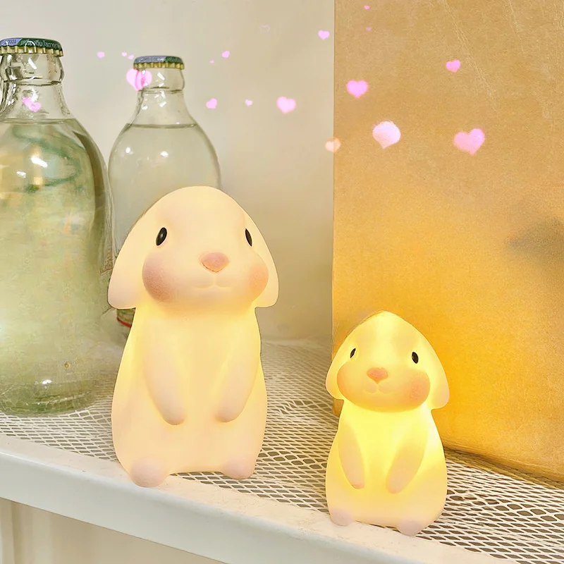 Night Lights for Kids Lovely Rabbit Animal Night Light Warm and Beautiful Suitable for Bedrooms Novelty Mobile Led Light