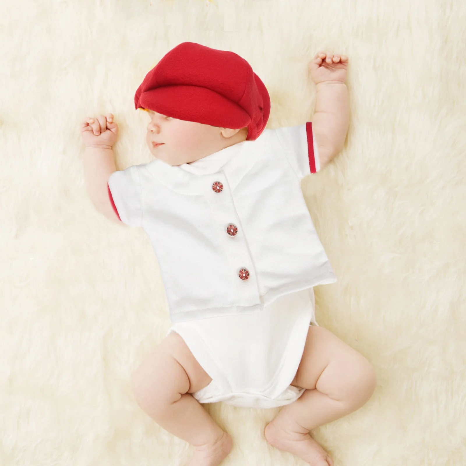 

1Set Newborn Photography Costumes Baseball Theme Soft Skin-Friendly Outfits for Baby Girl Boy Photo Shoot Props Comfortable