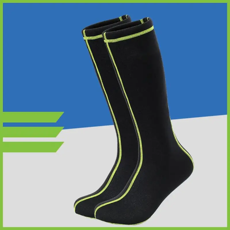 Wetsuit Socks Non-Slip Insulated Neoprene Elastic Diving And Surfing Socks For Cold Water Durable Knee Length Long Socks For