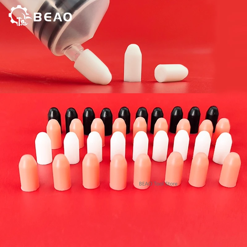 

Orange/White/Black Silicone Needle Tube Head Cap Sealed Dustproof and Antibacterial Cap Cover