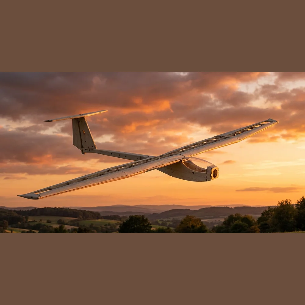 

RC AirPlanes Laser Cut Balsa Wood Airplane Kit Wingspan 1040mm GUPPY Glider Frame without Cover Model Building Kit