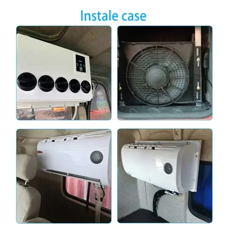 سبليت نوع الكهربائية تيار مستمر 12 فولت 24 فولت مكيف الهواء 24 فولت مكيف الهواء شاحنة تكييف الهواء لسيارة شاحنة فان