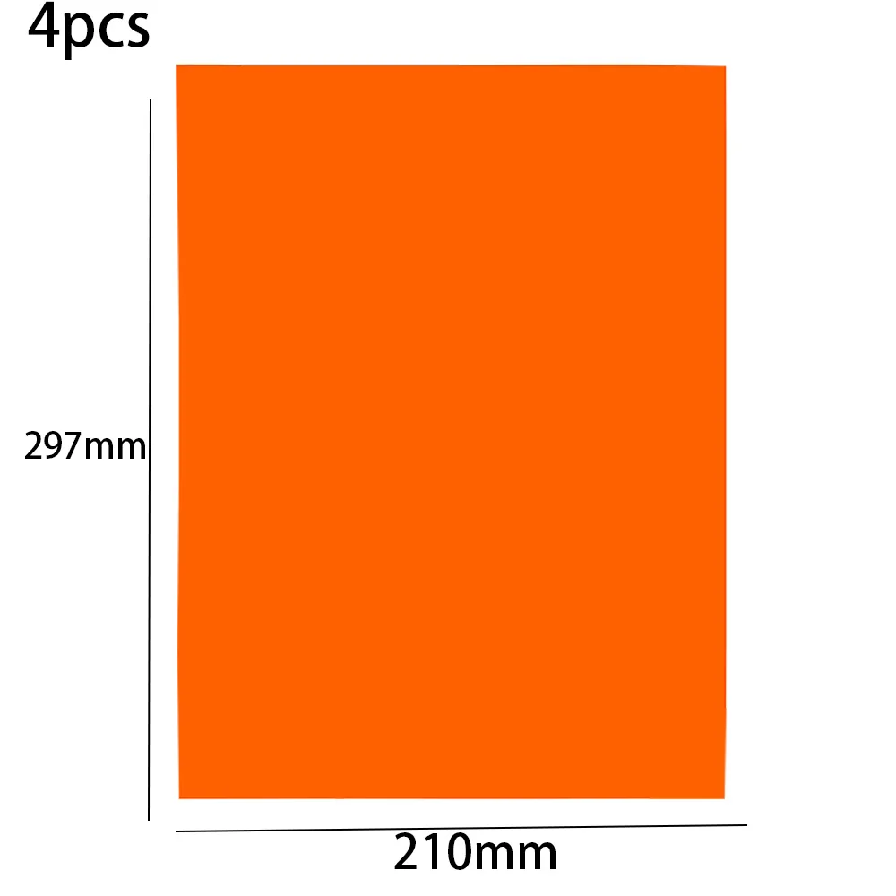 4 Sheets/Set Neon Glow in the Dark Paper Cardstock UV Blacklight Reactive Fluorescent Birthday Wedding Dance Floor Decorations