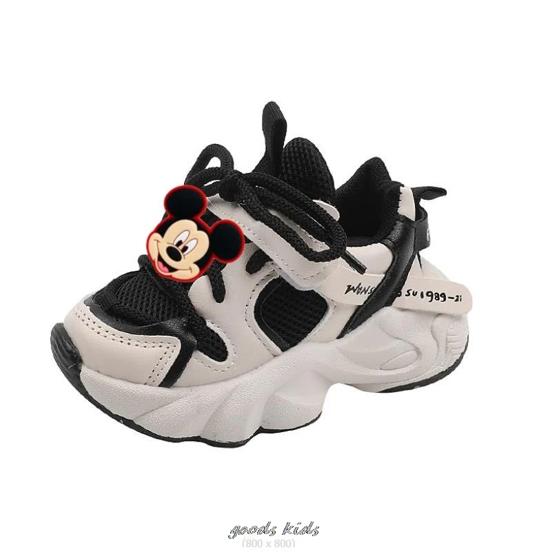 Buty Unisex buty Mickey Minnie dziecięce świetlne tenisówki białe dziewczynki chłopcy oddychający buty dla małego dziecka dzieci moda wszechstronna