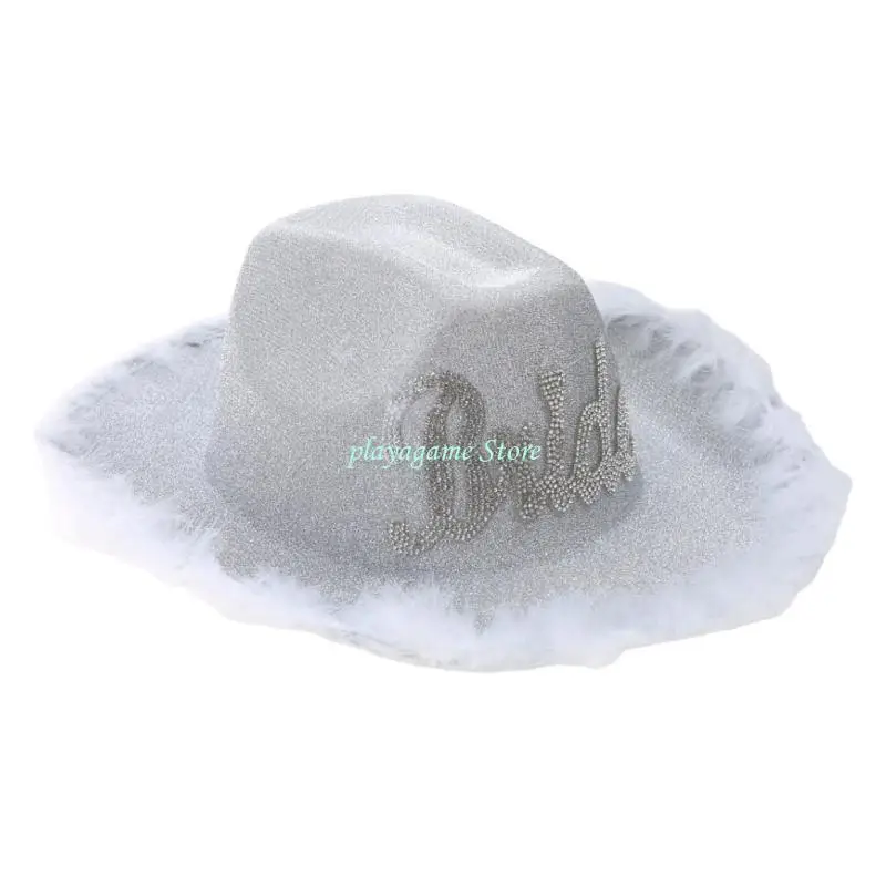 

Y88A Невеста Ковбойская Шляпа Невеста Шляпа Девичник Шляпа Невеста Пастушка Шляпа Свадебная Вечеринка