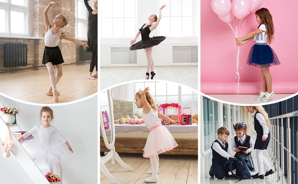 Student Mädchen Frauen Ballett Tanz Strumpfhosen Footed Ultra Soft Pro Hold Stretch Footed Strumpfhosen Prinzessin Baby Kinder Wärmer Strümpfe – Detail 8