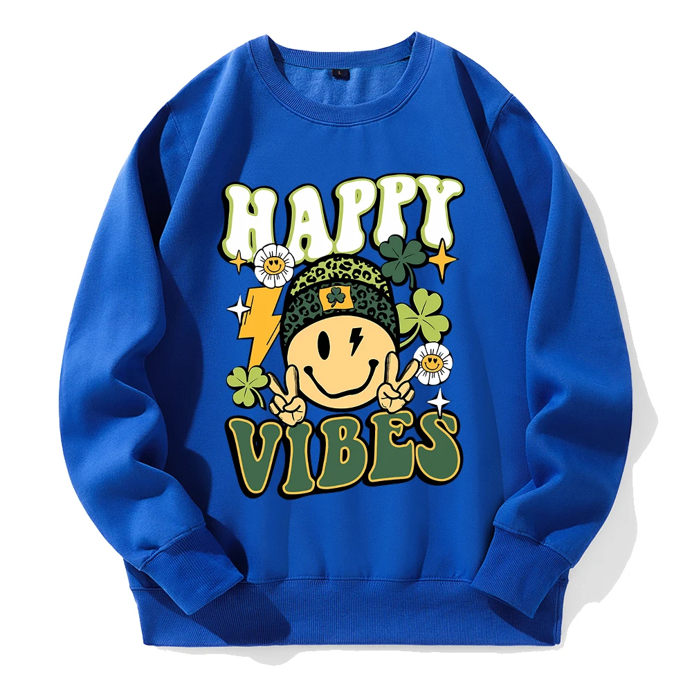 Happy Vibes Prints Men Hoody Fashion Fit Sweatshirt Casual Fleece Comfortable Hooded Autumn Versatile Stylish Male Tracksuit