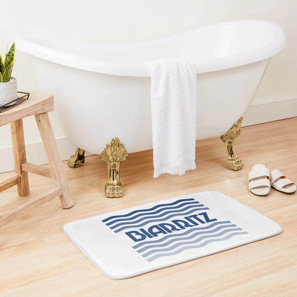 

Biarritz, France Bath Mat Bathroom Rug Set Water Absorbent Showers Mat