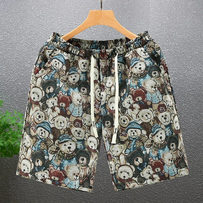 

Летние тонкие молодежные повседневные пляжные брюки, мужские легкие брендовые брюки Faion Ins orts с низкой талией, прямые брюки, ощущение прохлады