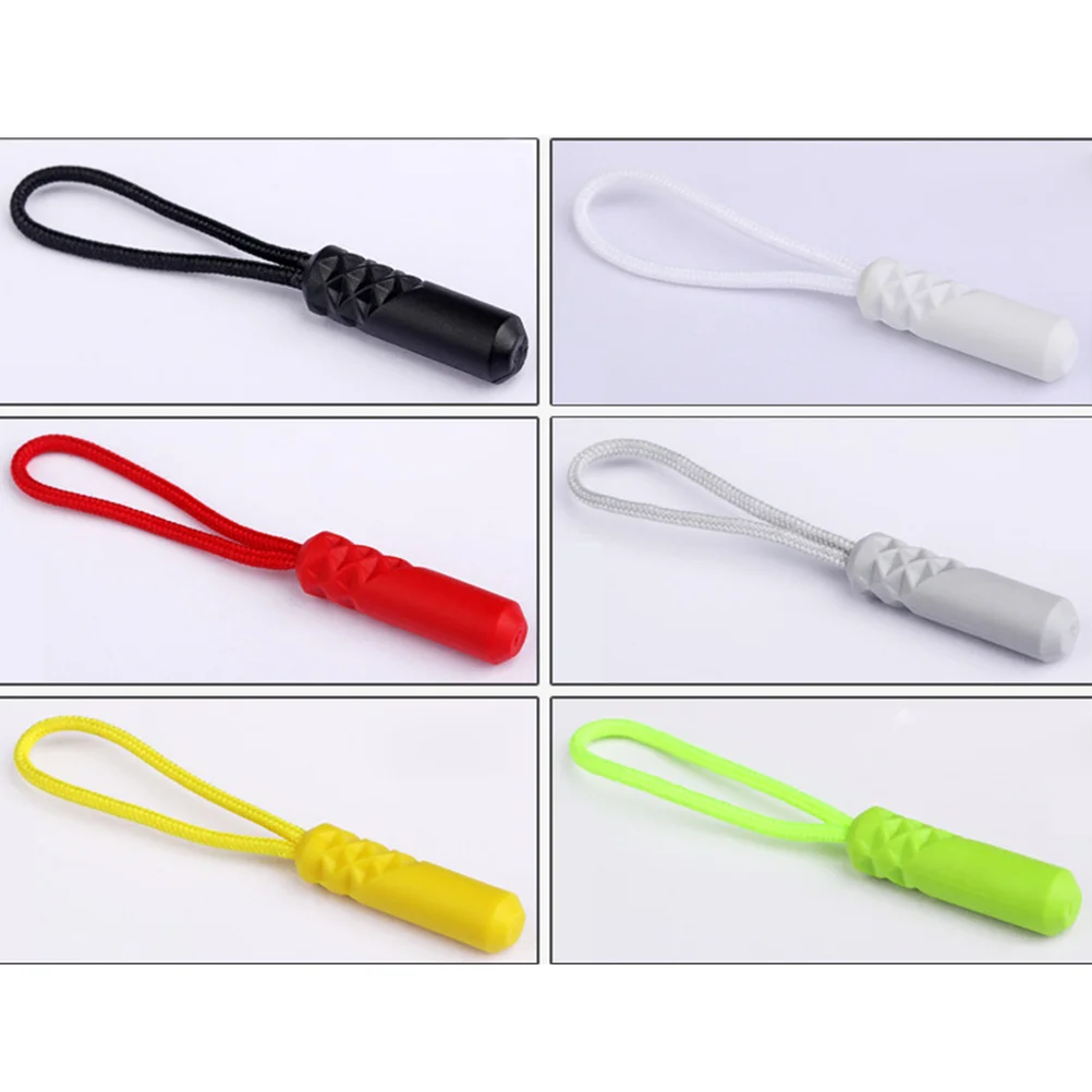 20 PCS down Coat Zipper Puller Clothes Repair Tabs Fixers Tail Suitcase Head Rope Compact Pulling Luggage Bag