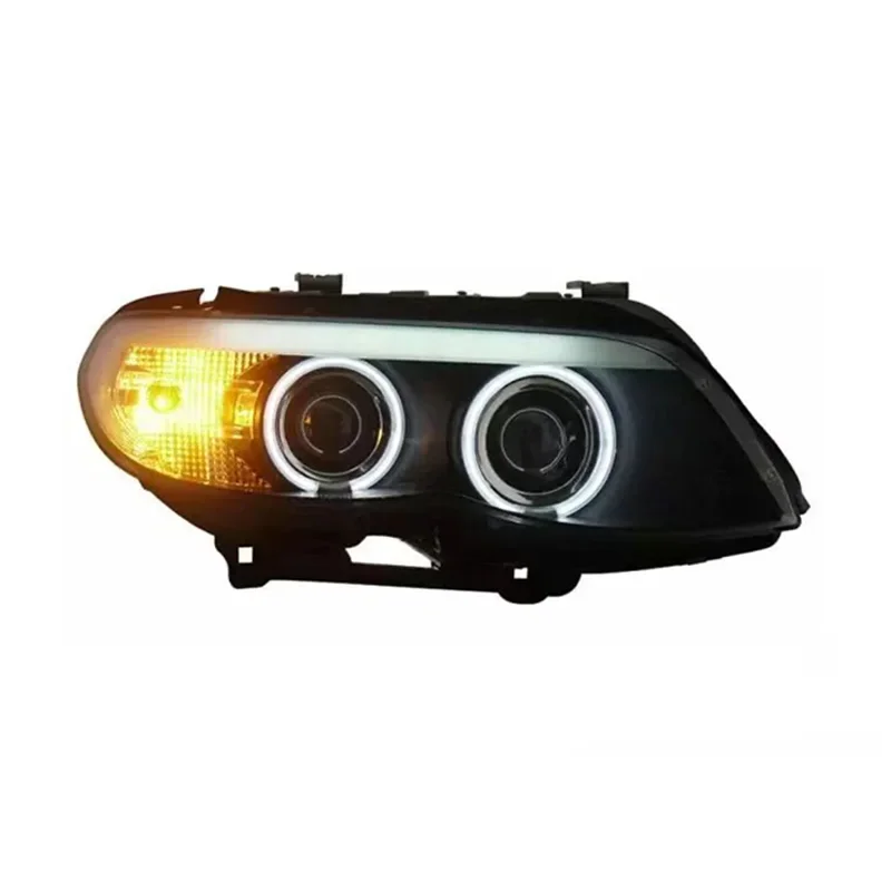 Headlight For BMW X5 E53 Headlights 2004-2006 X5 led car headlight Angel eyes with projector lens