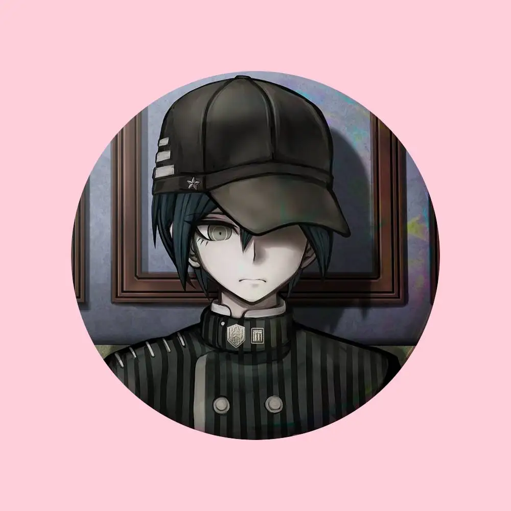 Coole H-Shuichi Saihara-W Abzeichen 25 32 44 58 75 mm Runde Cosplay-Pins Taschendekoration Fans Sammlerstücke Freunde Geschenke Brosche Souvenir – Detail 8